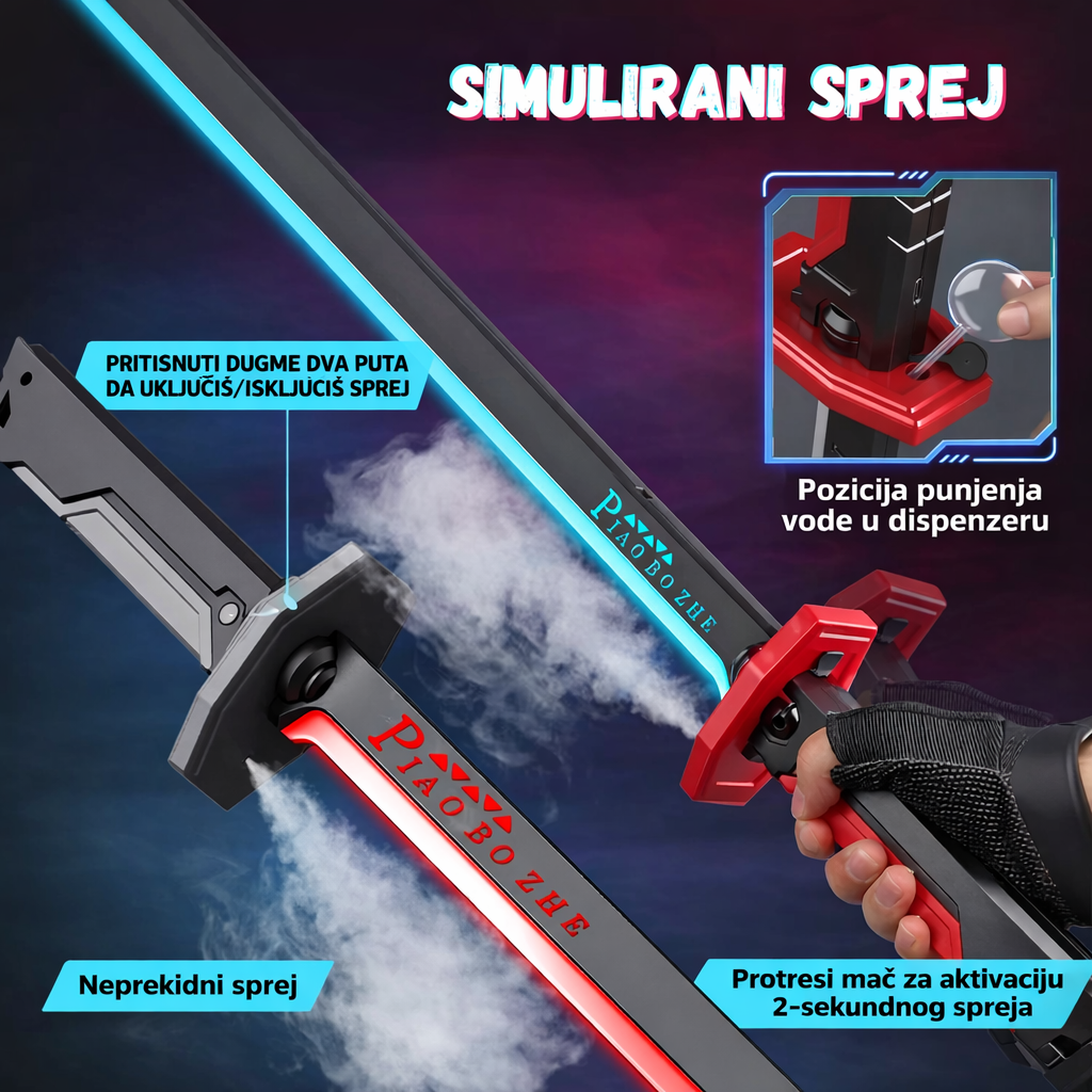 LED Katana sa Maglenim Efektom