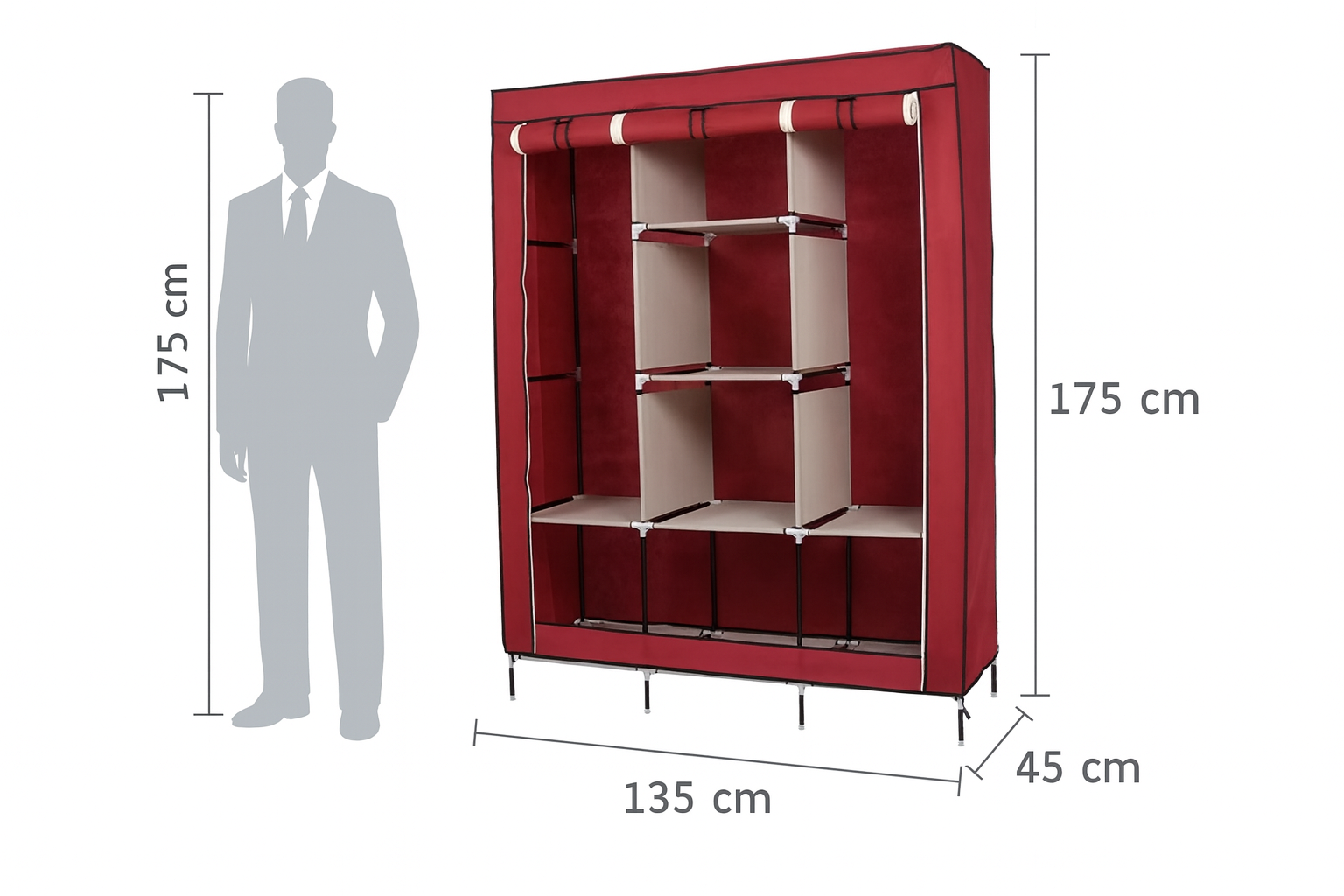Prenosivi Platneni Orman 175×130