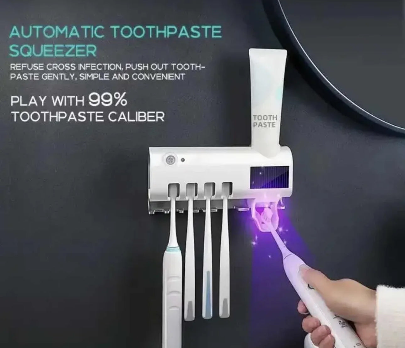 3u1 UV sterilizator + držač za četkice + dozator paste